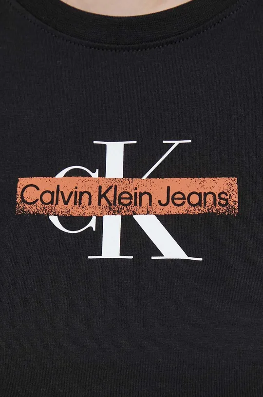 Βαμβακερή μπλούζα με μακριά μανίκια Calvin Klein Jeans Γυναικεία