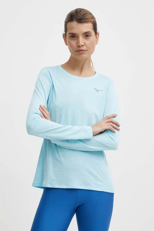 plava Majica dugih rukava za trčanje Mizuno Impulse Core Ženski