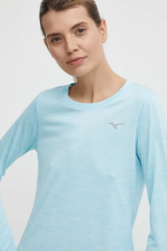 μπλε Μακρυμάνικο μπλουζάκι για τρέξιμο Mizuno Impulse Core