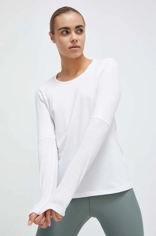 bela Majica z dolgimi rokavi za vadbo Casall Essential Ženski