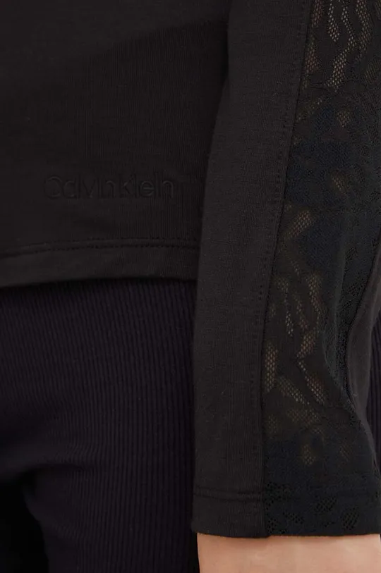 črna Majica z dolgimi rokavi lounge Calvin Klein Underwear
