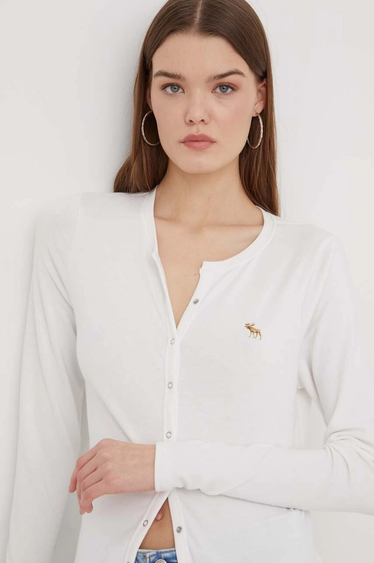 Abercrombie & Fitch camicia a maniche lunghe slim bianco KI139.3606.101