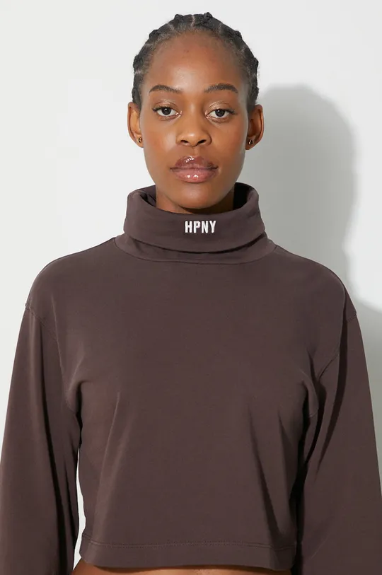 Βαμβακερή μπλούζα με μακριά μανίκια Heron Preston Hpny Crop Ls Rollneck Γυναικεία