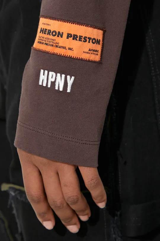 Bavlněné tričko s dlouhým rukávem Heron Preston Hpny Crop Ls Rollneck