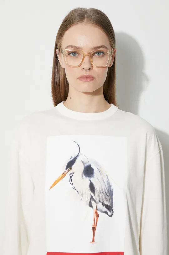 Heron Preston cotton longsleeve top Heron Bird Painted Ls Tee Women’s