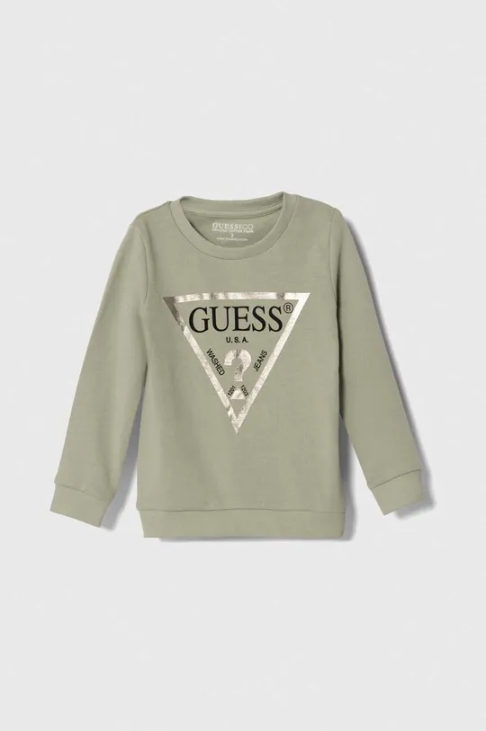 πράσινο Παιδική βαμβακερή μπλούζα Guess Για κορίτσια
