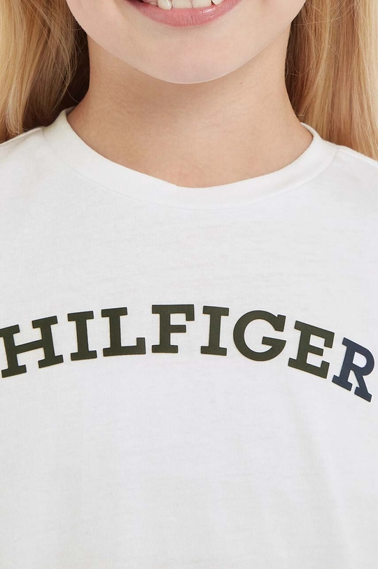 Дитячий бавовняний лонгслів Tommy Hilfiger Для дівчаток