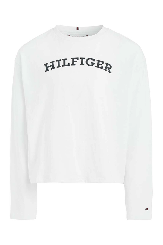 Хлопковый детский лонгслив Tommy Hilfiger белый