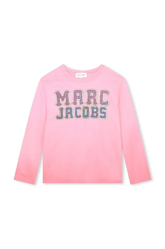 różowy Marc Jacobs longsleeve bawełniany dziecięcy Dziewczęcy