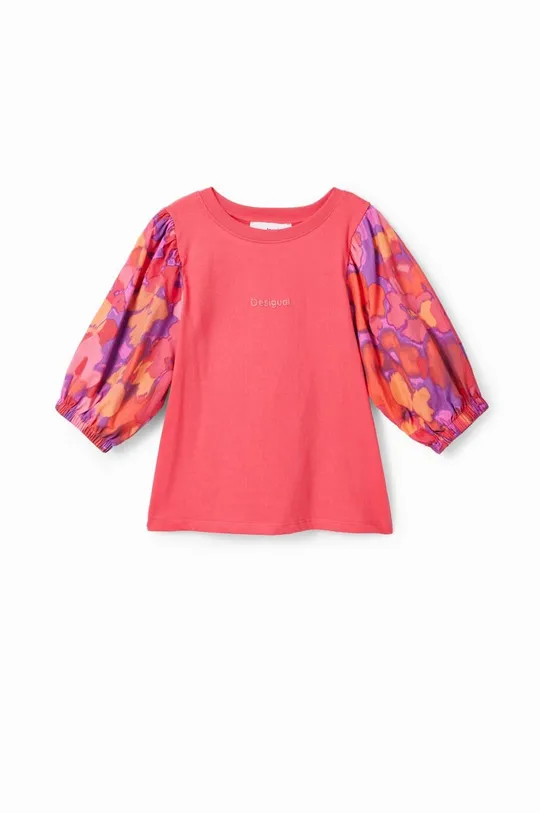 Κοντομάνικη μπλούζα Desigual ροζ