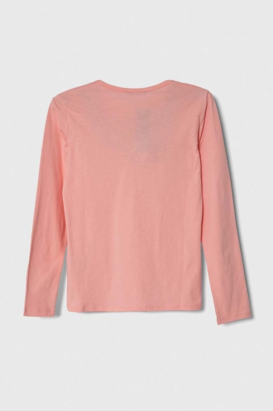 United Colors of Benetton longsleeve bawełniany dziecięcy różowy