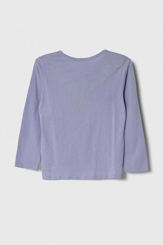 Detská bavlnená košeľa s dlhým rukávom United Colors of Benetton fialová