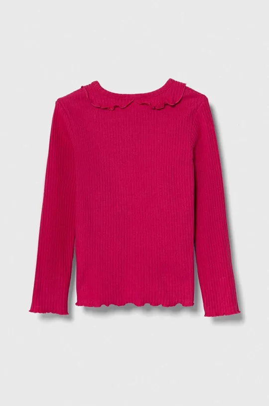 Detské tričko s dlhým rukávom United Colors of Benetton ružová