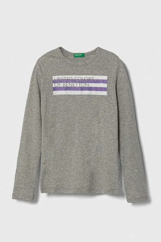 grigio United Colors of Benetton maglietta a maniche lunghe per bambini Ragazze