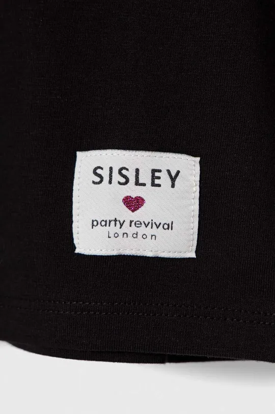 črna Otroška bombažna majica z dolgimi rokavi Sisley