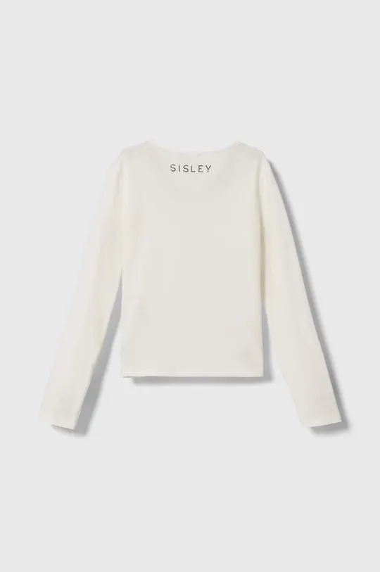 Otroška dolga majica Sisley bela