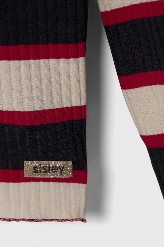 Detské tričko s dlhým rukávom Sisley 63 % Polyester, 34 % Viskóza, 3 % Elastan