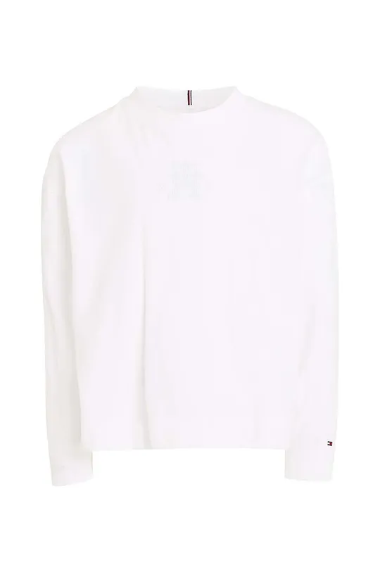 Detská bavlnená košeľa s dlhým rukávom Tommy Hilfiger biela