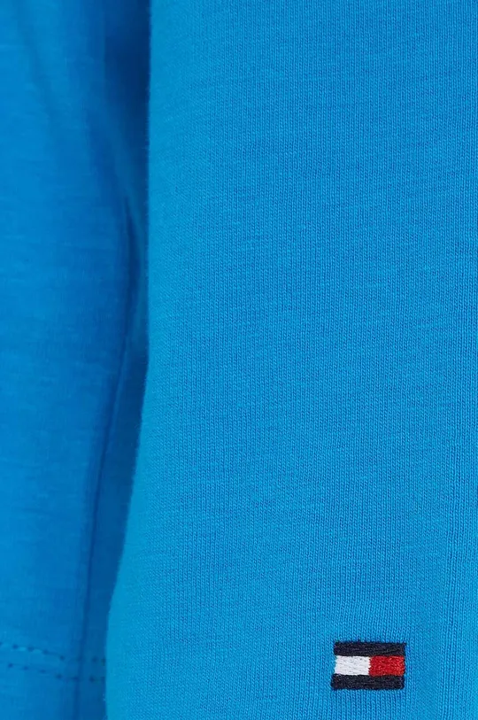modrá Detská bavlnená košeľa s dlhým rukávom Tommy Hilfiger