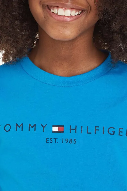Otroška bombažna majica z dolgimi rokavi Tommy Hilfiger Dekliški