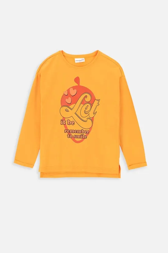oranžová Detské tričko s dlhým rukávom Coccodrillo Dievčenský