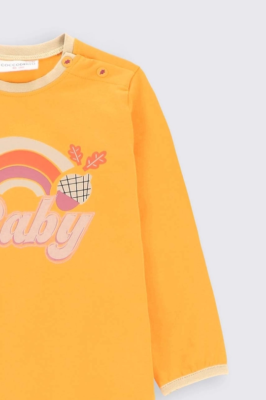 Coccodrillo longsleeve niemowlęcy pomarańczowy