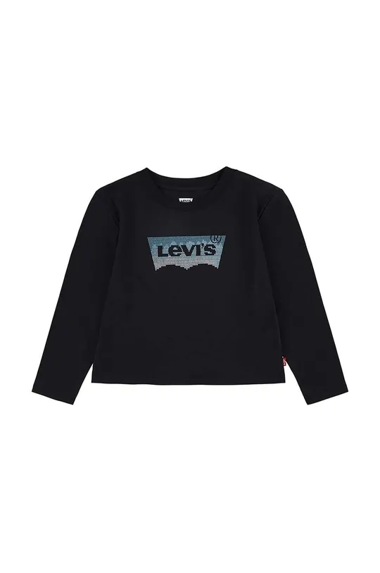 črna Otroška dolga majica Levi's Dekliški