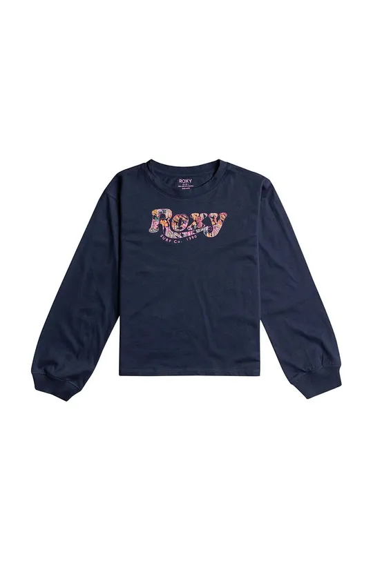 tmavomodrá Detská bavlnená košeľa s dlhým rukávom Roxy LET SOMEBODY GO TEES Dievčenský
