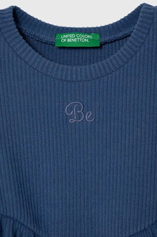 Detské tričko s dlhým rukávom United Colors of Benetton 65 % Polyester, 33 % Viskóza, 2 % Elastan