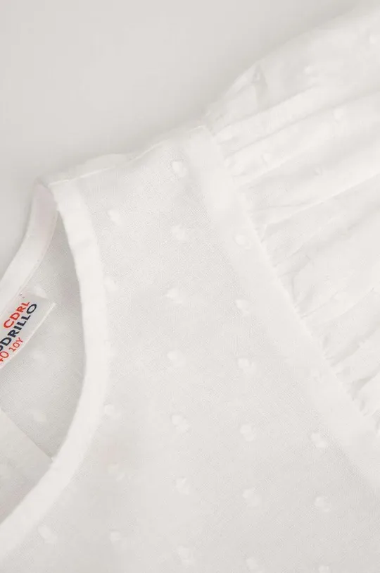 bela Otroška bombažna majica Coccodrillo