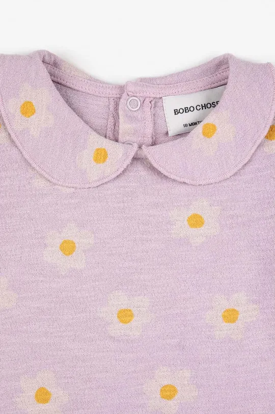 Majica z dolgimi rokavi za dojenčka Bobo Choses vijolična