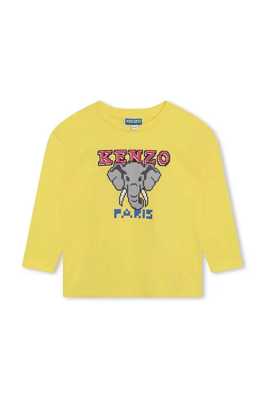 зелёный Хлопковый детский лонгслив Kenzo Kids Детский