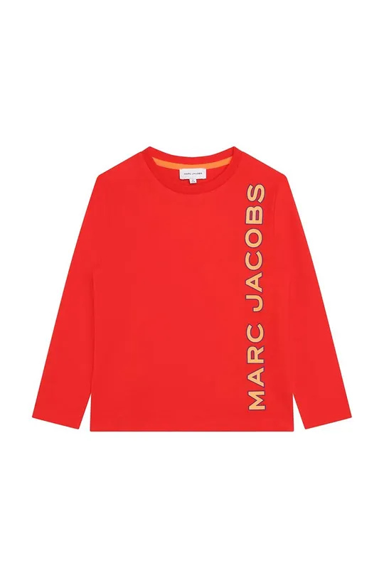 červená Detská bavlnená košeľa s dlhým rukávom Marc Jacobs Detský