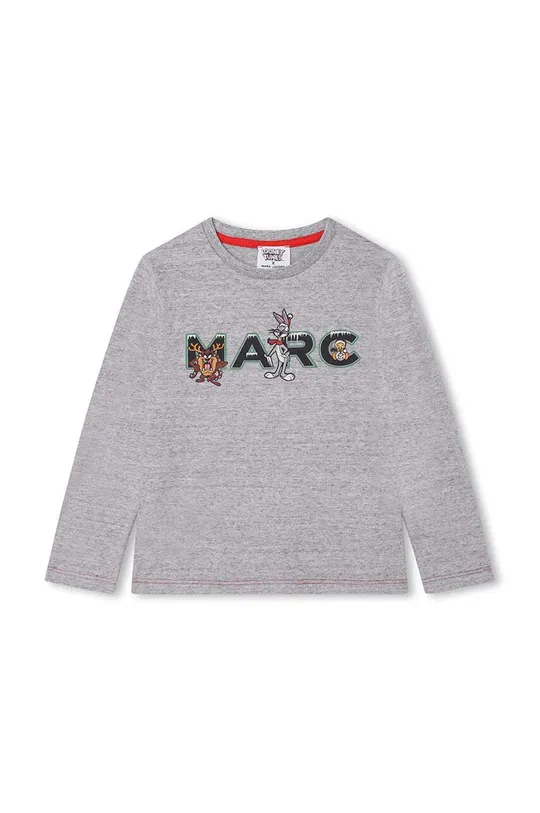 sivá Detská bavlnená košeľa s dlhým rukávom Marc Jacobs x Looney Tunes Detský