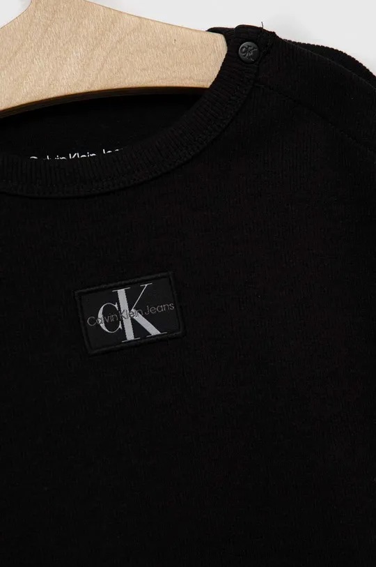 Dječja majica dugih rukava Calvin Klein Jeans  95% Pamuk, 5% Elastan