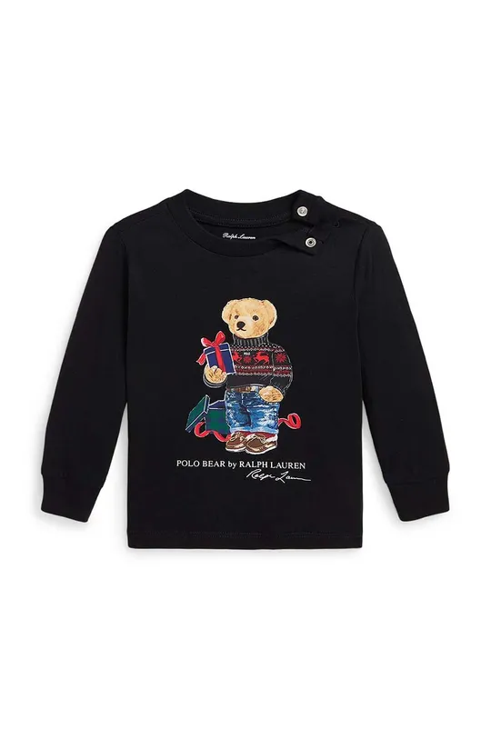 črna Bombažen pulover za dojenčka Polo Ralph Lauren Dekliški