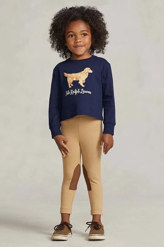 Detská bavlnená košeľa s dlhým rukávom Polo Ralph Lauren Detský