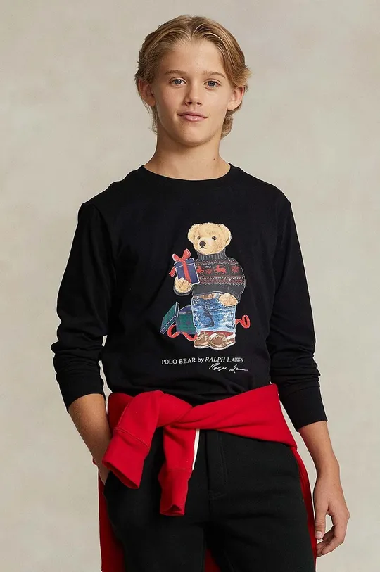 μαύρο Μπλουζάκι Polo Ralph Lauren Παιδικά