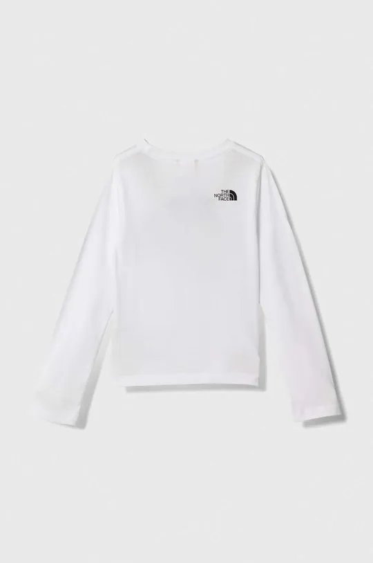 Detská bavlnená košeľa s dlhým rukávom The North Face L/S EASY TEE biela