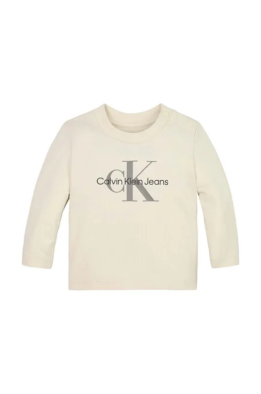 bež Majica z dolgimi rokavi za dojenčka Calvin Klein Jeans Otroški
