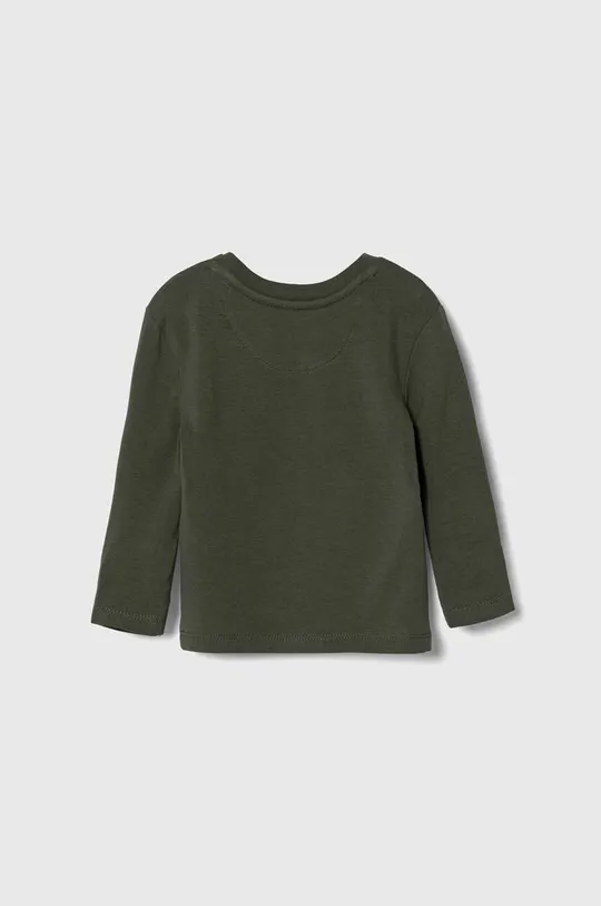 Tričko s dlhým rukávom pre bábätká Calvin Klein Jeans zelená