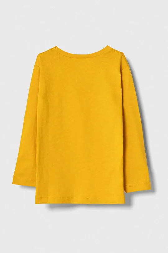 Detská bavlnená košeľa s dlhým rukávom United Colors of Benetton žltá