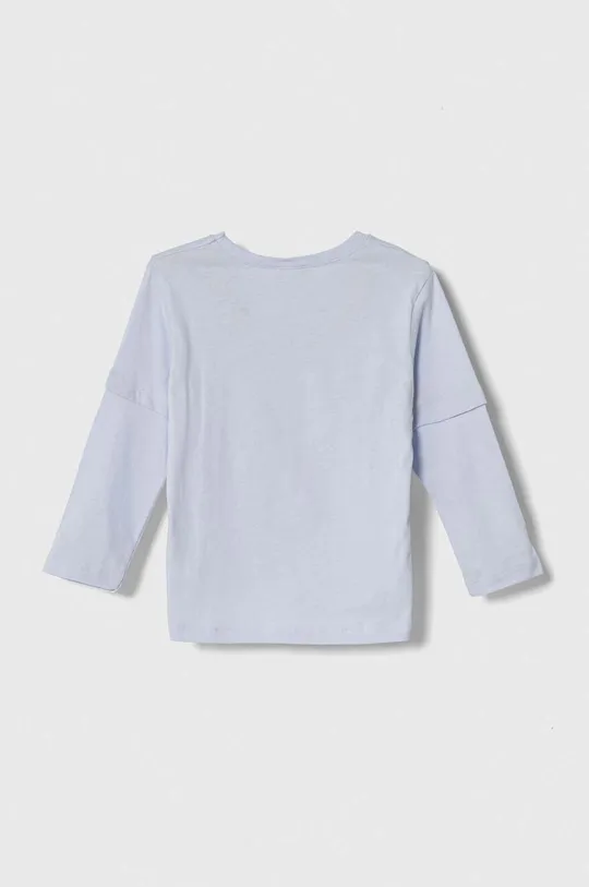 Detská bavlnená košeľa s dlhým rukávom United Colors of Benetton modrá