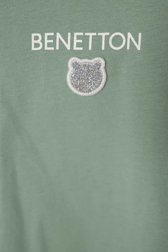 Otroška bombažna majica z dolgimi rokavi United Colors of Benetton 100 % Bombaž