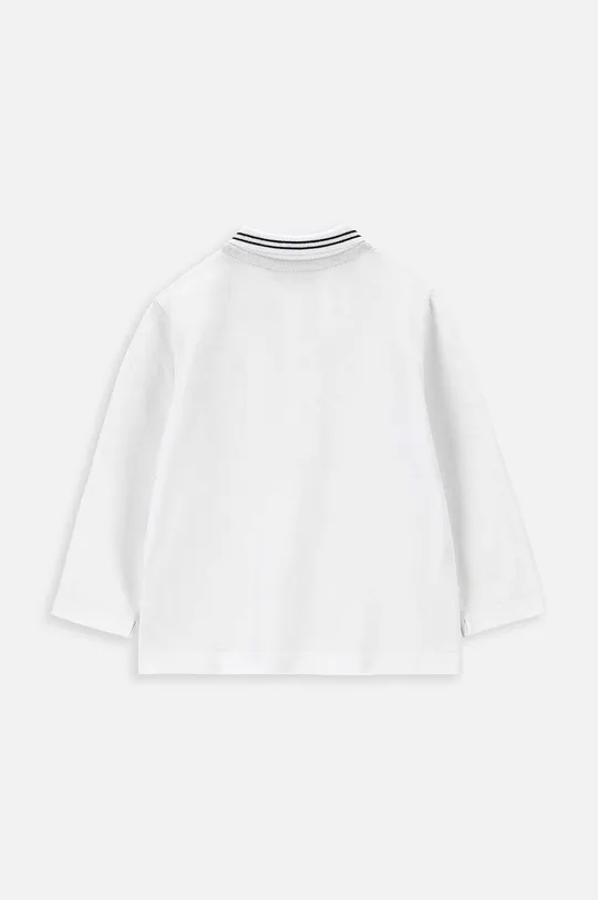 Detské bavlnené tričko s dlhým rukávom Coccodrillo biela