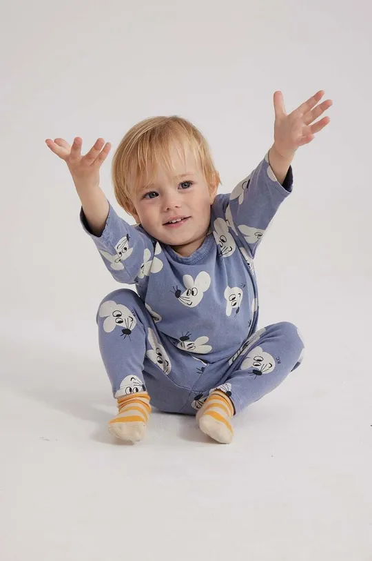 ljubičasta Pamučna majica dugih rukava za bebe Bobo Choses