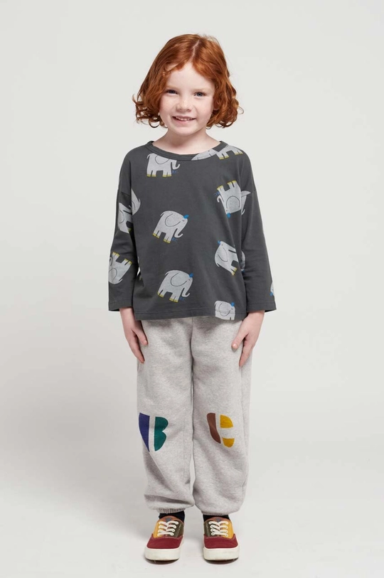 szary Bobo Choses longsleeve bawełniany dziecięcy