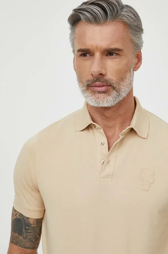béžová Polo tričko Karl Lagerfeld