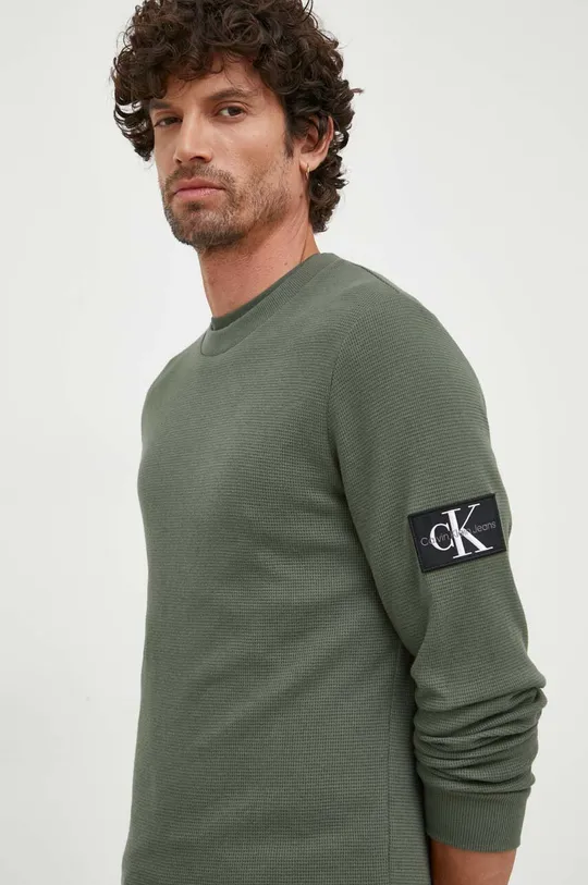 зелений Бавовняна кофта Calvin Klein Jeans Чоловічий