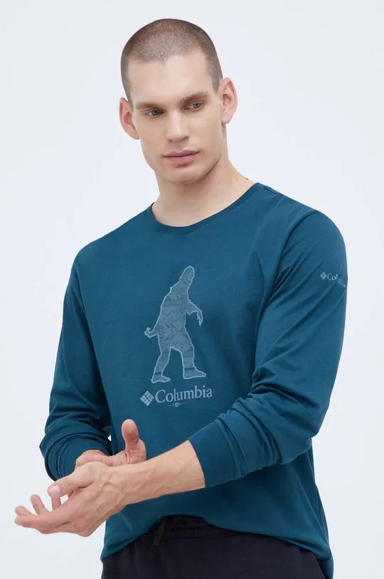 πράσινο Βαμβακερή μπλούζα με μακριά μανίκια Columbia